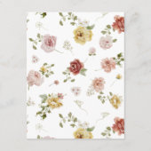 Elegant Floral Wedding Details エンクロージャーカード (裏面)