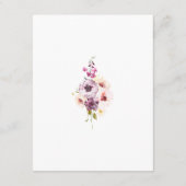 Elegant Floral Wedding Details Card 出欠カード (裏面)