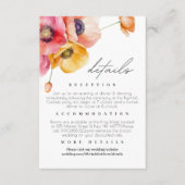 Elegant Floral Wedding Details Enclosure Card エンクロージャーカード (正面)