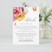 Elegant Floral Wedding Details Enclosure Card エンクロージャーカード (スタンド正面)