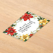 Elegant Floral Wedding Frame アクリル招待状 (レイダウン)