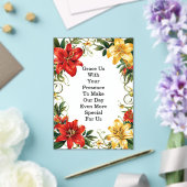 Elegant Floral Wedding Frame アクリル招待状 (インサイチュ (ウェディング))