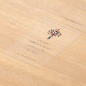 Elegant Floral Wedding Invitation アクリル招待状 (レイダウン)