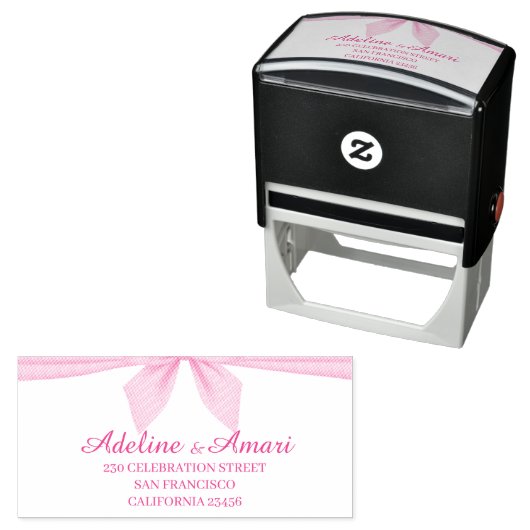 Elegant Floral Wedding Invitation セルフインキングスタンプ (インサイチュ)