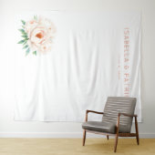 Elegant Floral Wedding Invitation タペストリー (インサイチュ(横))