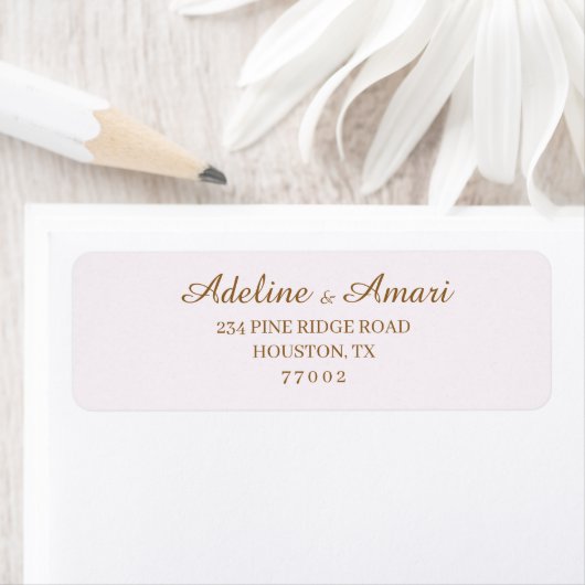 Elegant Floral Wedding Invitation ラベル (インサイチュ)