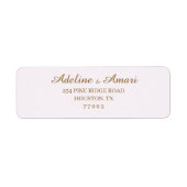 Elegant Floral Wedding Invitation ラベル (正面)