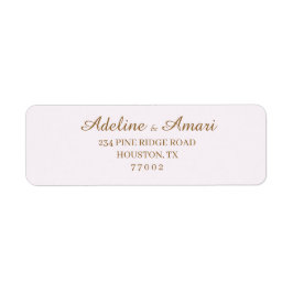 Elegant Floral Wedding Invitation ラベル