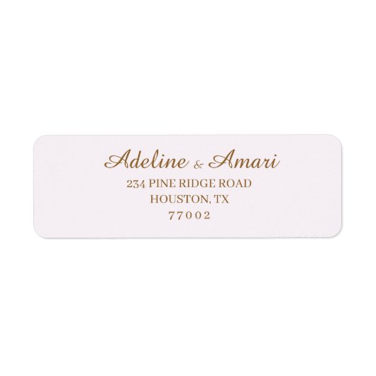 Elegant Floral Wedding Invitation ラベル (正面)