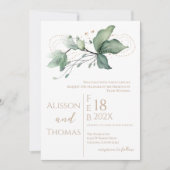 Elegant Floral Wedding Invitation 招待状 (正面)