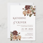 Elegant Floral Wedding Invitation 招待状 (正面)