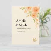 🌸 Elegant Floral Wedding Invitation 🌸 招待状 (スタンド正面)