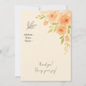 🌸 Elegant Floral Wedding Invitation 🌸 招待状 (裏面)