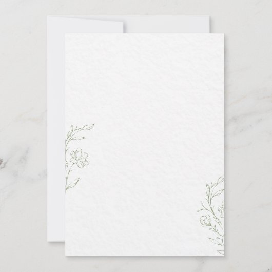 Elegant Floral Wedding Invitation 招待状 (裏面)