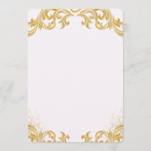 Elegant Floral Wedding Invitation 招待状 (裏面)