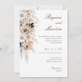 Elegant Floral Wedding Invitation 招待状 (正面)