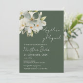 Elegant Floral Wedding Invitation 招待状 (スタンド正面)