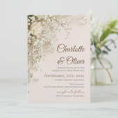 Elegant Floral Wedding Invitation 招待状 (スタンド正面)