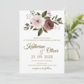 Elegant Floral Wedding Invitation 招待状 (スタンド正面)