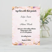 “Elegant Floral Wedding Invitation” 招待状 (スタンド正面)