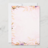 “Elegant Floral Wedding Invitation” 招待状 (裏面)