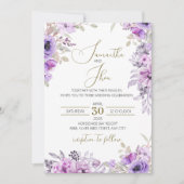 Elegant Floral Wedding Invitation 招待状 (正面)