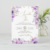 Elegant Floral Wedding Invitation 招待状 (スタンド正面)