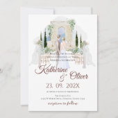 Elegant Floral Wedding Invitation 招待状 (正面)