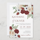 Elegant Floral Wedding Invitation 招待状 (正面)