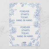 Elegant Floral Wedding Invitation  招待状 (裏面)