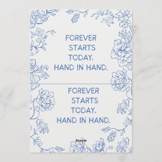 Elegant Floral Wedding Invitation 招待状 (裏面)