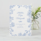 Elegant Floral Wedding Invitation  招待状 (スタンド正面)