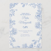 Elegant Floral Wedding Invitation 招待状 (正面)