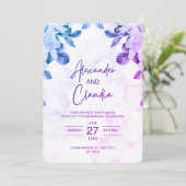 Elegant  Floral Wedding Invitation  招待状 (スタンド正面)