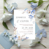 Elegant Floral Wedding Invitation 招待状