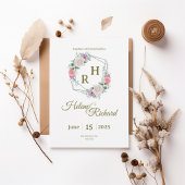 Elegant Floral Wedding Invitation 招待状
