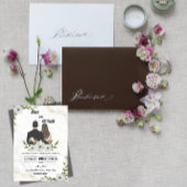 Elegant Floral Wedding Invitation 招待状