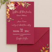 Elegant Floral Wedding Invitation  招待状