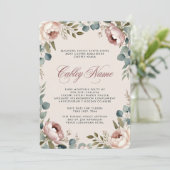 Elegant Floral Wedding Invitation  招待状 (スタンド正面)