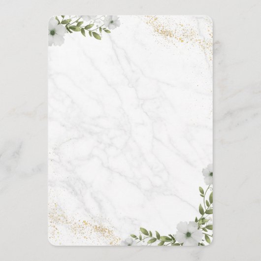 Elegant Floral Wedding Invitation 招待状 (裏面)