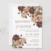 Elegant Floral Wedding Invitation 招待状 (正面)