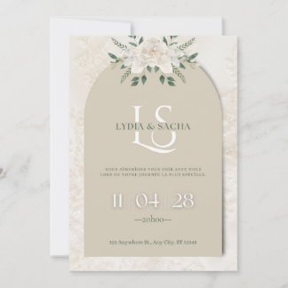 Elegant Floral Wedding Invitation | Arch Design 招待状