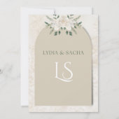 Elegant Floral Wedding Invitation | Arch Design 招待状 (裏面)