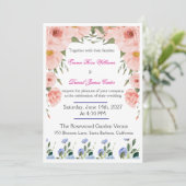 Elegant Floral Wedding Invitation | Blush Pink  招待状 (スタンド正面)