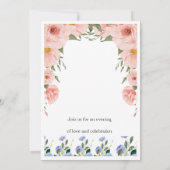 Elegant Floral Wedding Invitation | Blush Pink  招待状 (裏面)