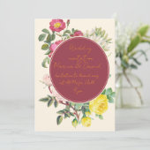 Elegant Floral Wedding Invitation Card 招待状 (スタンド正面)