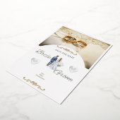 Elegant Floral Wedding Invitation Card 箔招待状 (回転した状態)