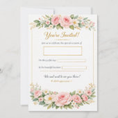 Elegant Floral Wedding Invitation Card Template (正面)