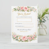 Elegant Floral Wedding Invitation Card Template (スタンド正面)