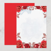 Elegant Floral Wedding Invitation Design 招待状 (正面/裏面)